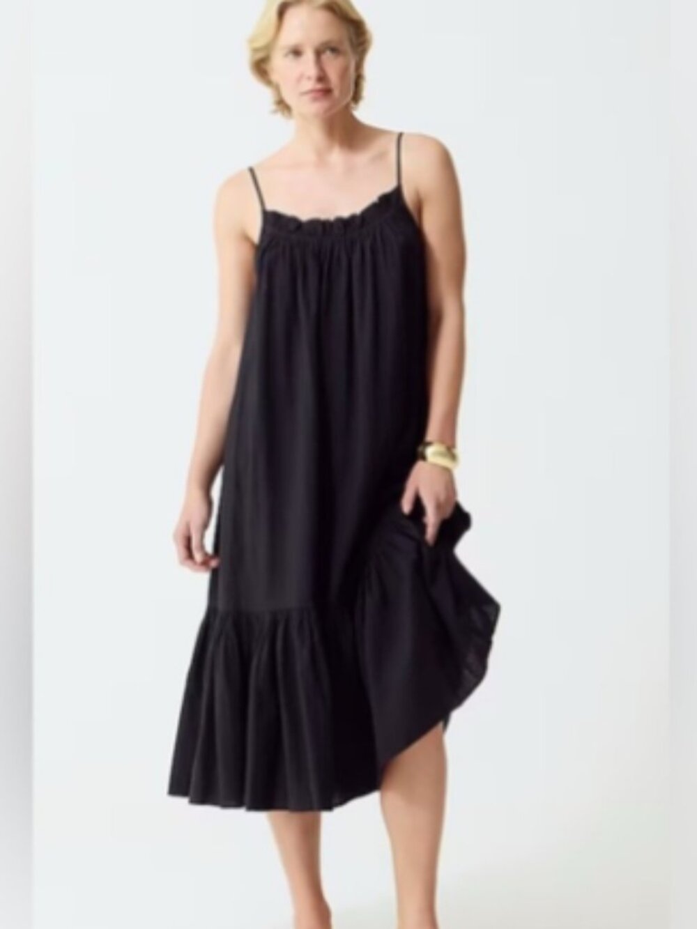 J.CREW NWT Ruffle beach dress in airy gauze - M\L